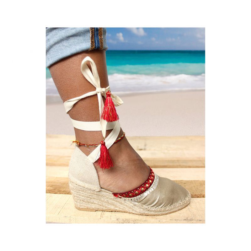 Zapatos de cuña con suela de esparto Phildar a personalizar Talla 35/36