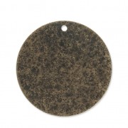 Dijes de metal diamantado redondo 25 mm bronce x4