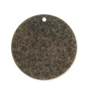 Dijes de metal diamantado redondo 25 mm bronce x4