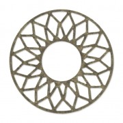 Entrepieza Estampa sol a decorar de metal 38  mm bronce x1