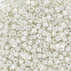 Miyuki Delica 11/0 DB0551 - Bright Sterling Silver Plated envase de 50g
