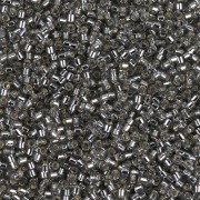 Miyuki Delica 11/0 DB0048 - Gris claro con ribete plateado x 100 g