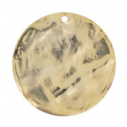 Dije efecto arrugado 40 mm dorado con oro fino x1|raw }}