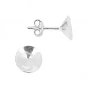 Base pendientes para cabuchones PureCrystal 1088 6 mm de Plata 925 x2