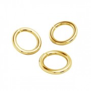 Anillas abiertas 3.75x0.8 mm de Plata 925 dorado con oro fino x25|raw }}