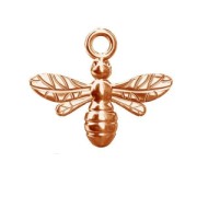 Colgante Abeja 13 mm de Plata 925 dorado rosa  x1|raw }}