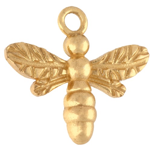 Colgante Abeja 13,5 mm - Plata de Ley 925 Dorado x1