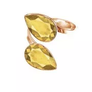 Anillo doble cabuchón PureCrystal Pera 4320 14 x 10 mm de Plata 925 x1