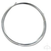 Hilo de Plata 925 medio redondo 0.6x0.4 mm x 1 m