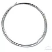 Hilo de Plata 925 medio redondo 0.6x0.4 mm x 1 m