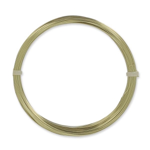 Alambre de latón para joyería, hilo redondo de 0,4 mm, sin pulir, con tratamiento antioxido, x 20 m