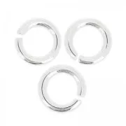 Anillas abiertas - De Fabricación Europea - 6x1 mm de Plata 925 x10