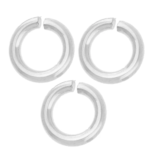 Anillos abiertos 5x1 mm - Fabricación europea - Plata 925 x10