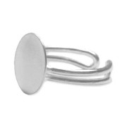 Anillo para niño disco plano 10 mm plateado x1|raw }}