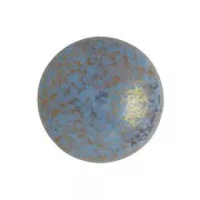 Cabuchón de vidrio par Puca® 18 mm Opaque Aqua Luster Bronce x 1
