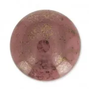 Cabuchón de vidrio par Puca® 18 mm Opaque Rose Luster Bronce x 1