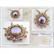 Cabuchón de vidrio par Puca® 18 mm Red Corail Luster Bronze x 1