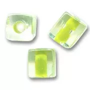 Cubos Miyuki 4 mm SB4-245- Crystal Lime Lined x10g