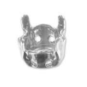 Engaste PureCrystal 1028/1088/1122 redondo 6 mm rodiado x1