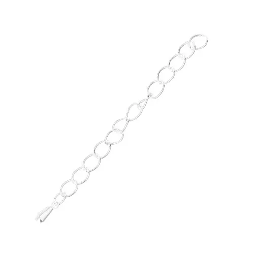 Cadena de extensión 50 a 60 mm Chapado en plata fina