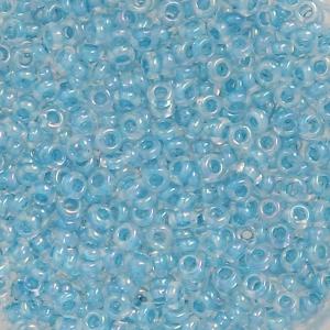 Rocalla Toho Demi Round 8/0 TO8RDR0781 - Crystal AB Aqua Op Lined x5g