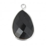 Colgante gota 13x17mm engaste Plata 925  / Black Onyx x1|raw }}
