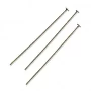 Bastón cabeza de alfiler   50 x 0,8  mm flexible bronce x10