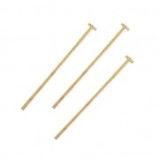 Bastón cabeza de alfiler 30 x 0,8 mm flexible Dorado con oro fino x10|raw }}