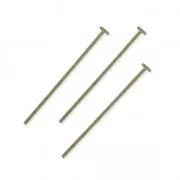 Bastón cabeza de alfiler   30 x 0,8  mm flexible bronce x10