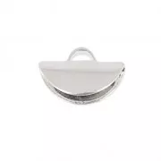 Alicate media luna punta 9x5,5 mm - Plateado fino x1