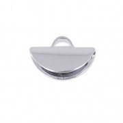 Alicate media luna punta 9x5,5 mm - Plata envejecida x1