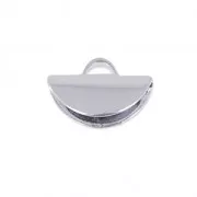 Alicate media luna punta 9x5,5 mm - Plata envejecida x1