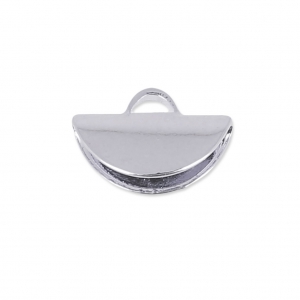 Alicate media luna punta 9x5,5 mm - Plata envejecida x1
