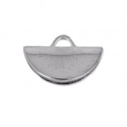 Terminal para cintas y cordones media luna 10.5 x 6.5 mm plateado antiguo x1|raw }}
