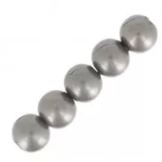 Cuentas redondas de 2 mm - Fabricadas en Europa - Acabado plateado envejecido x20