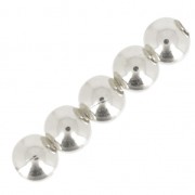Cuentas redondas de 2 mm - Fabricadas en Europa - Chapado en plata fina x20