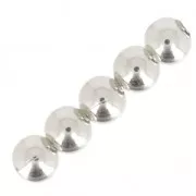 Cuentas redondas de 2 mm - Fabricadas en Europa - Chapado en plata fina x20