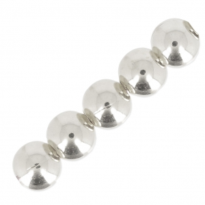 Cuentas redondas de 2 mm - Fabricadas en Europa - Chapado en plata fina x20