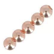 Cuentas redondas de 2 mm - Fabricadas en Europa - Dorado en rosa x20