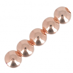 Cuentas redondas de 2 mm - Fabricadas en Europa - Dorado en rosa x20