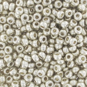 Rocaille Miyuki Duracoat 11/0 4201 - Galvanized Silver envase de 100g