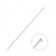 Alfileres sin terminal con cabeza media bola 78 mm plateado x1