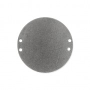 Entrepieza redonda 4 agujeros 20 mm Plateado antiguo x1