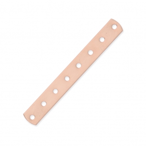 Entrepieza 8 filas 36 x 4.5 mm dorado rosa x1