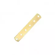 Entrepieza 6 filas 26 x 4.6 mm Dorado con oro fino x1