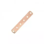 Entrepieza 6 filas 26 x 4.6 mm dorado rosa x1