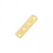 Entrepieza 4 filas 17 x 4.4 mm Dorado con oro fino x1