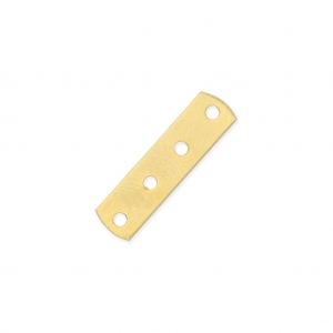 Entrepieza 4 filas 17 x 4.4 mm Dorado con oro fino x1