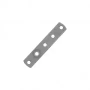 Entrepieza 5 filas 22 x 4.4 mm plateado antiguo x1