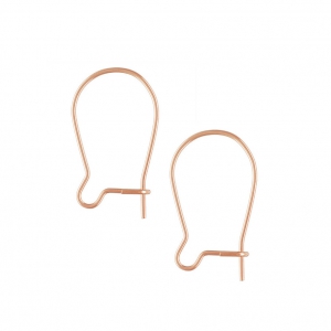 Pendientes hilo 14 mm de Rosa Gold filled x4
